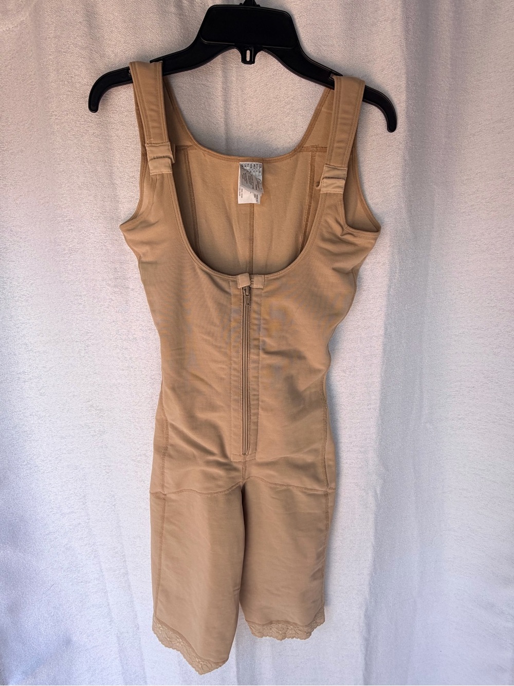 Women’s Full Body Shapewear Zip Front Sculpting Bodysuit - Beige